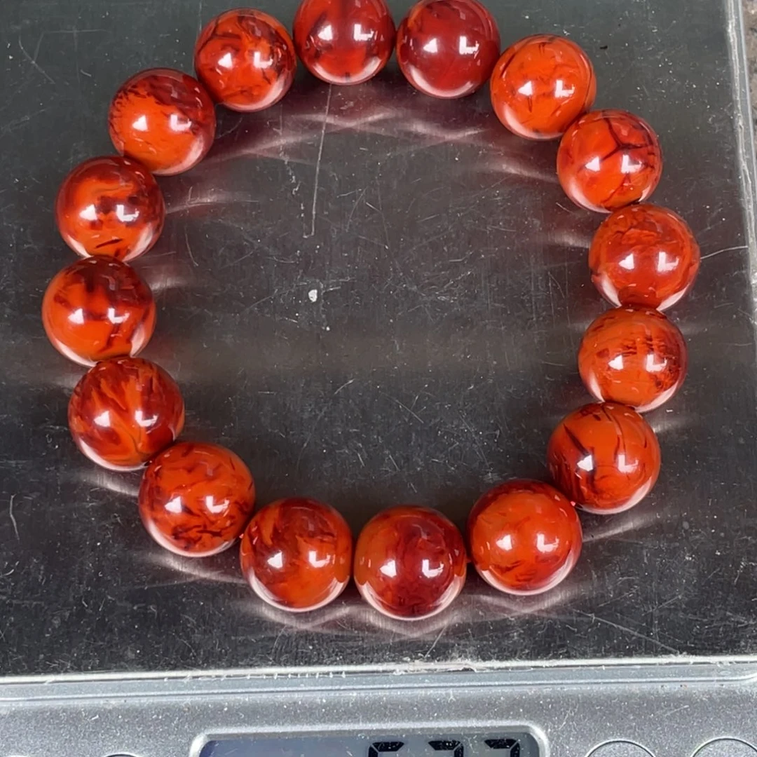 南红玛瑙单圈手串未镶嵌幺*