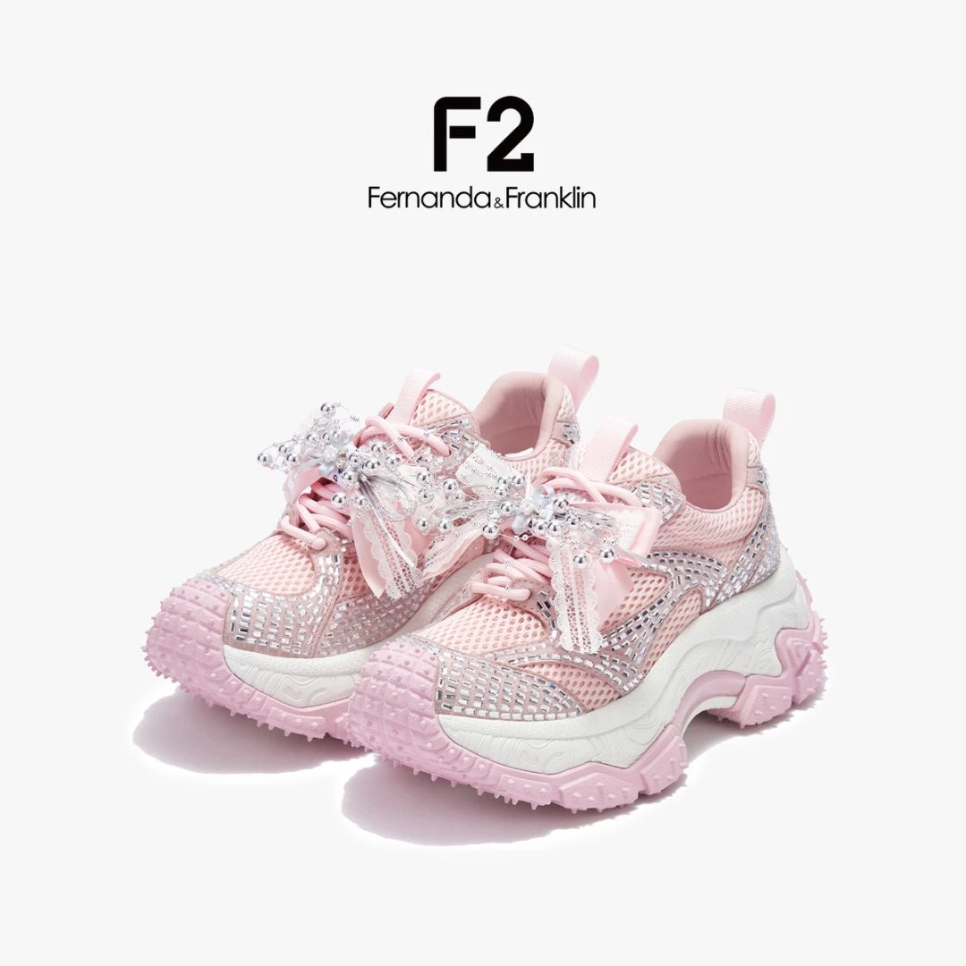 F2潮牌满钻老爹鞋四季舒适吸汗透气锁温潮流鞋