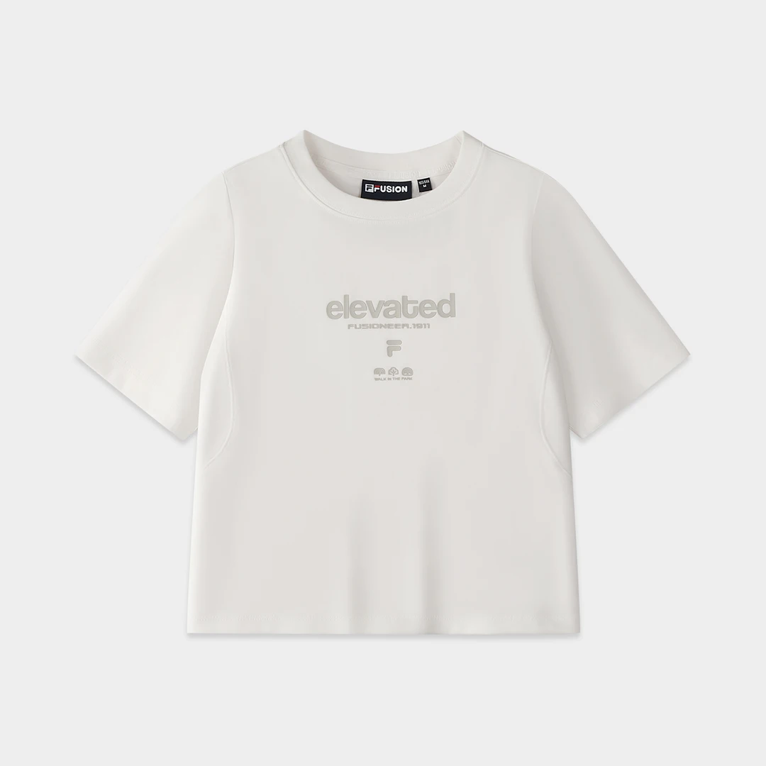 FILA FUSION女子潮流日常百搭休闲运动短袖T恤T11W545101F