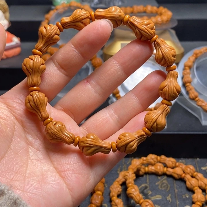 手串桃核白菜手串13