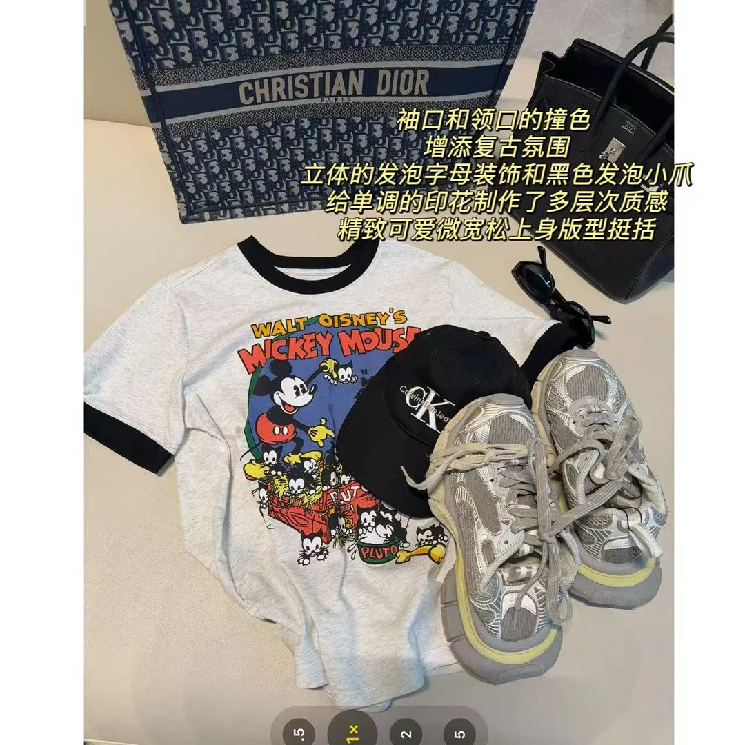 徐秋阳 狗狗狂想曲 （常规版型)春季新款百搭时尚休闲短袖12328
