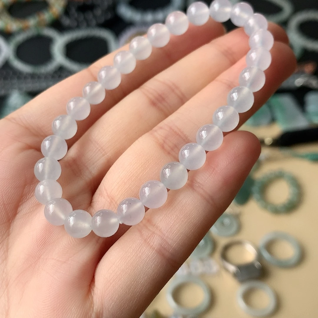 翡翠未镶嵌颈饰手串