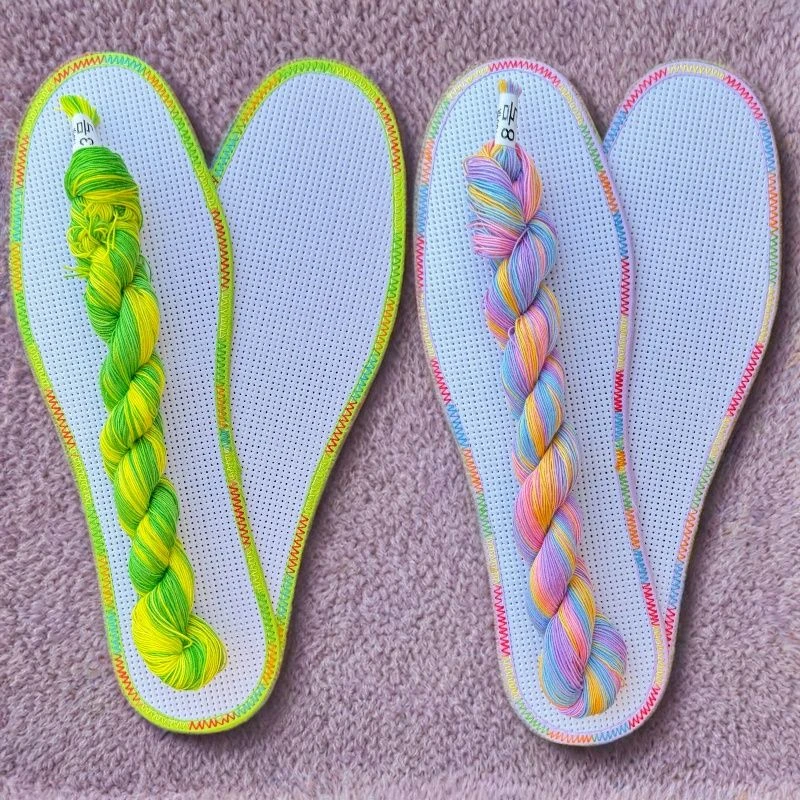 七彩花边十字绣鞋垫七层棉布白板手工刺绣吸汗透气十字绣2026新款