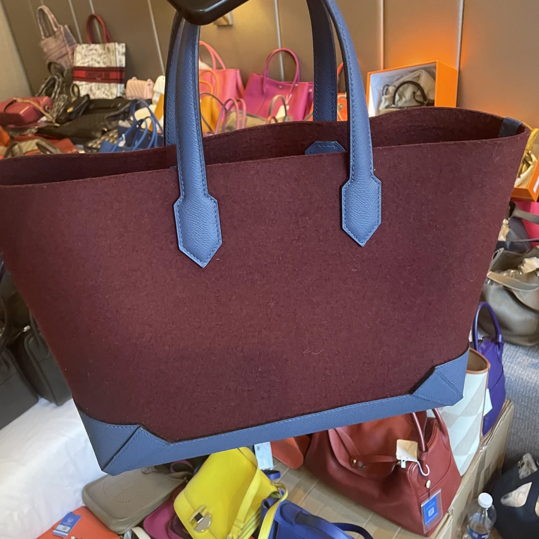 99新 Hermes/爱马仕 HZ爱马仕麂皮X手提包8238001