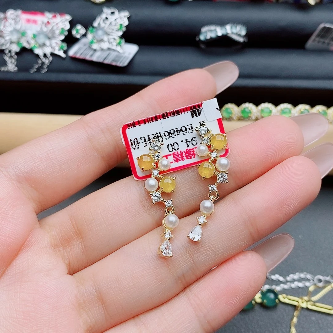 翡翠戒指银S925镶嵌兮*111111