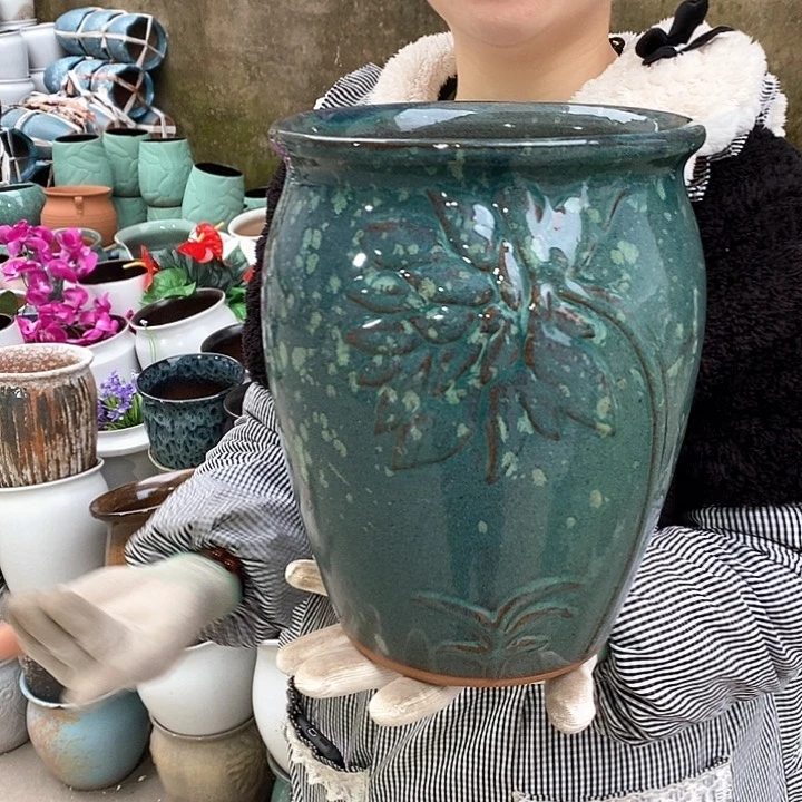 红泥花盆正品口20高25