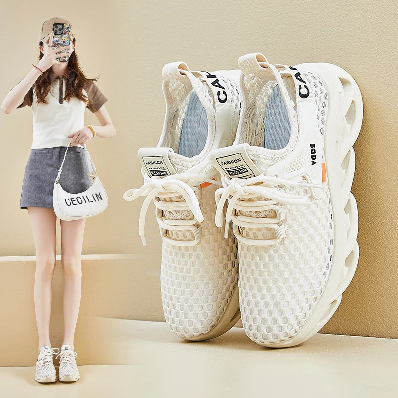 新款情侣款飞织鞋夏季新款休闲百搭网面鞋薄款舒适透气运动跑步鞋
