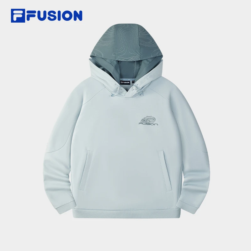 FILAfusion斐乐男士卫衣中空保暖亲肤舒适时尚百搭连帽T11M541202