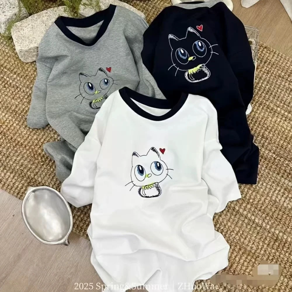 菲玥家夏季新款拼接色百搭休闲短袖