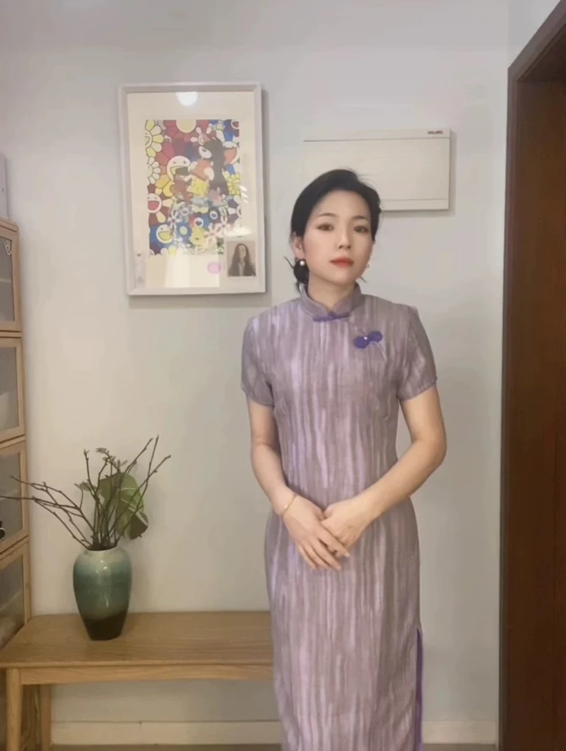 佐妈自留版 25年春夏新款文雅气质高级感旗袍裙知云意M-4XL