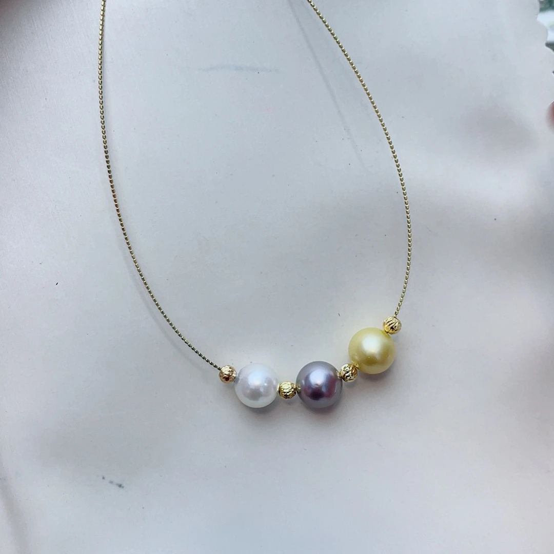 海水珍珠颈饰银S925镶嵌w28