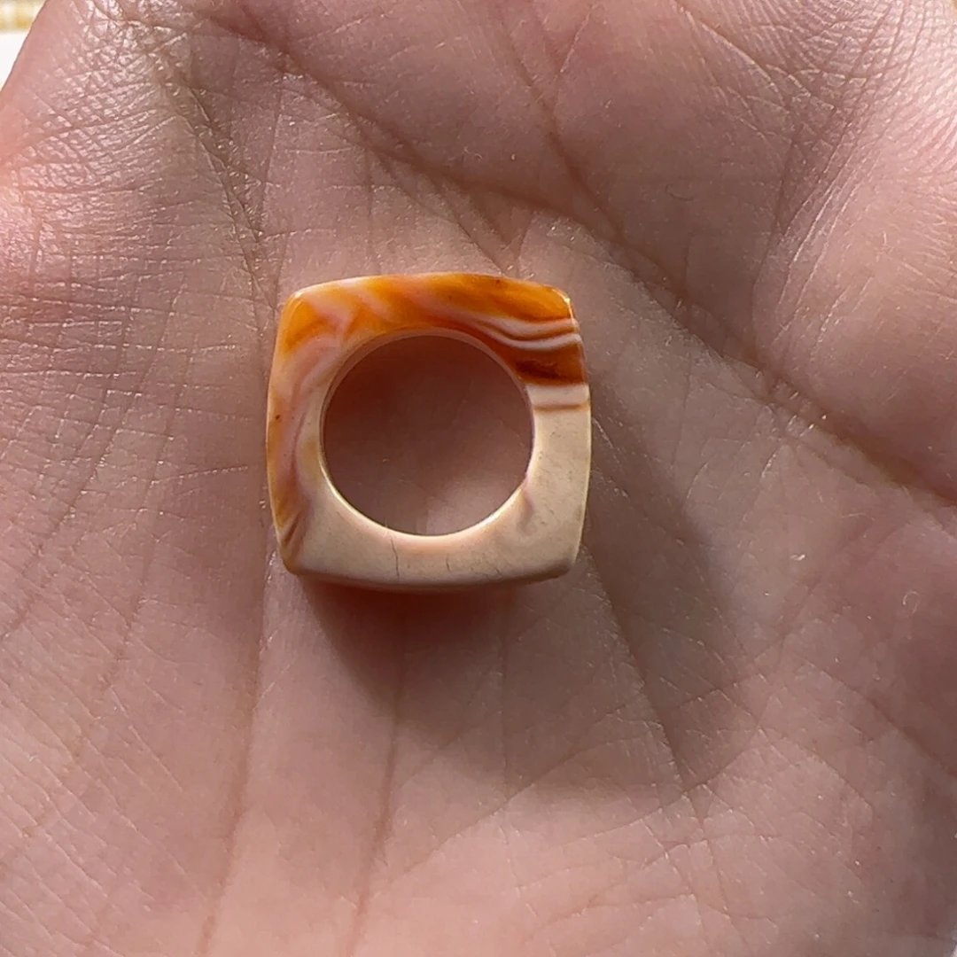 琥珀未镶嵌珠宝奇石橘沁拉丝妖花跑环