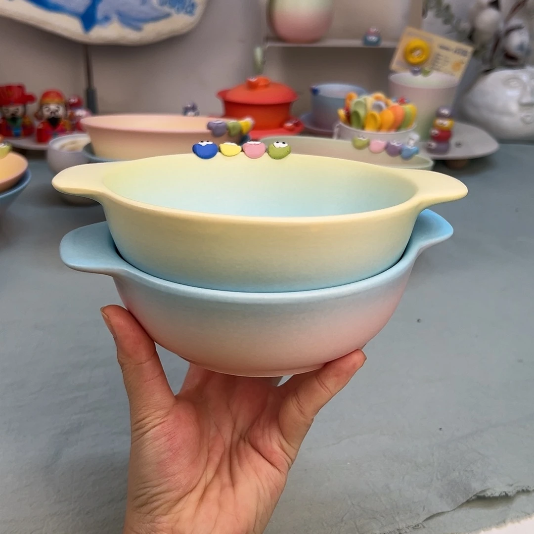 摆件陶大双耳碗 价格286