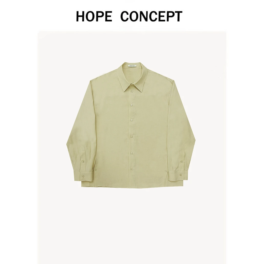 25192#HOPECONCEPT低饱和智性Lem 简单松弛感天丝亚麻无性别衬衫