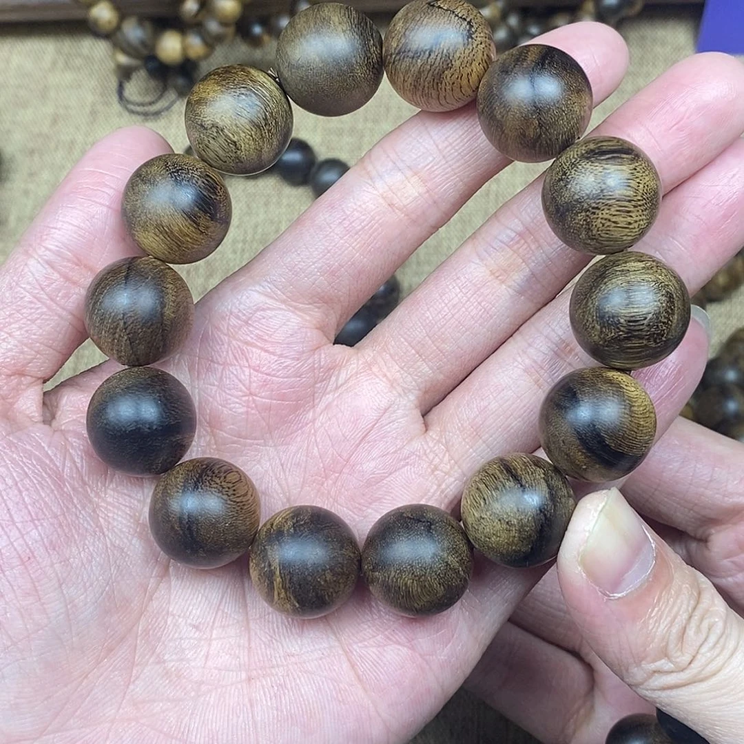 沉香手串越南芽庄白棋楠