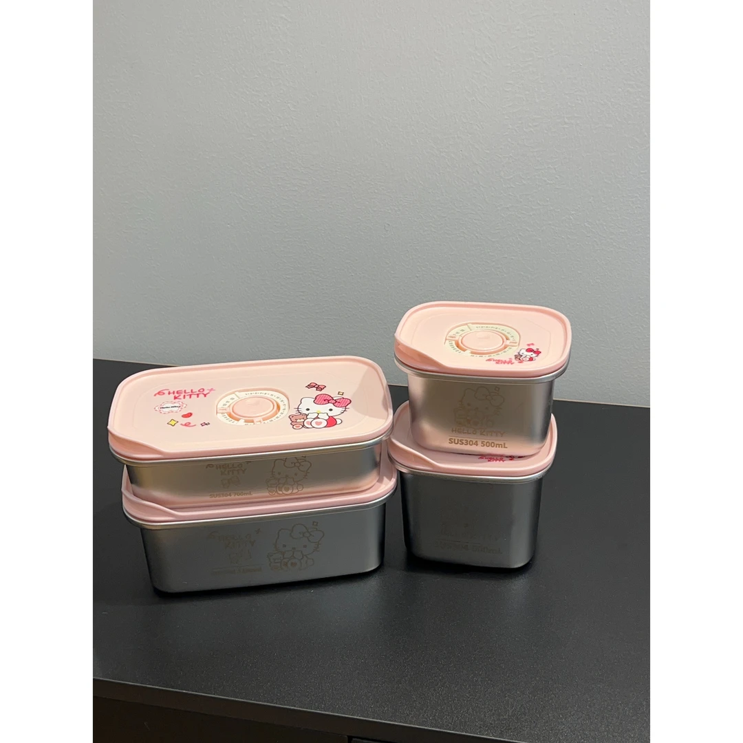 大简家居冰箱专用可爱304玉桂狗库洛米密封盒春游野餐便携盒