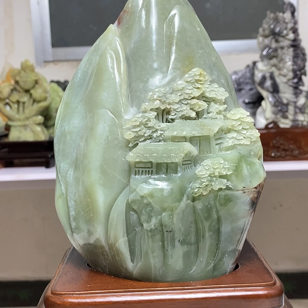 山***边玉玉未镶嵌居家摆件