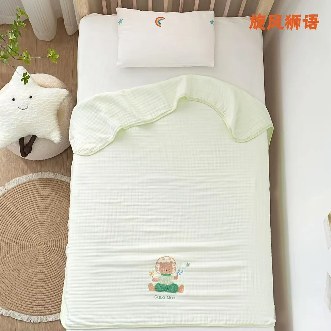 (羊奶皂)新生儿A类竹棉浴巾6层柔软吸水透气婴儿用品