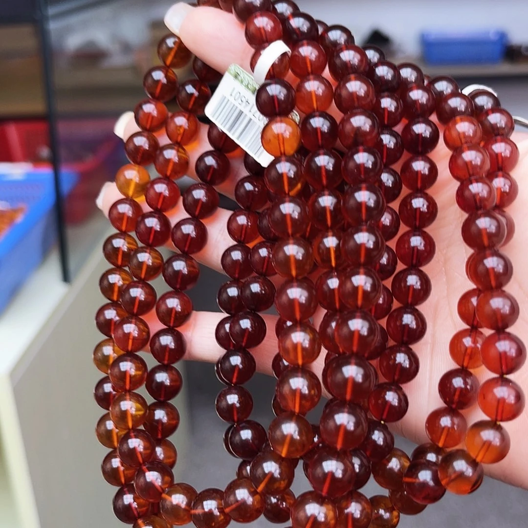 琥珀手链未镶嵌9m108 m多样性发其一