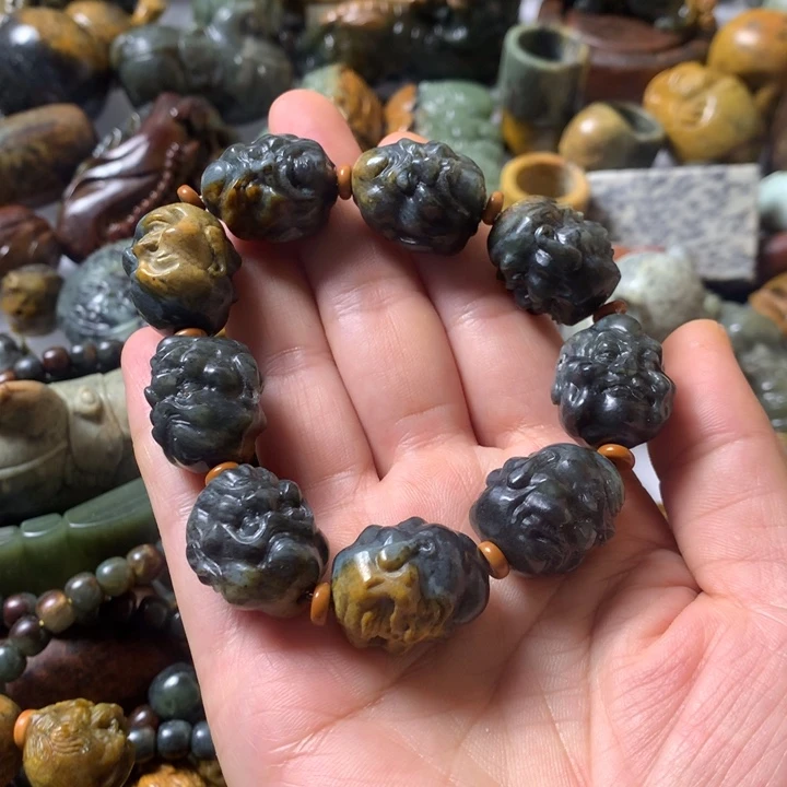 岫岩河磨玉（透闪石质玉）未镶嵌笔搁