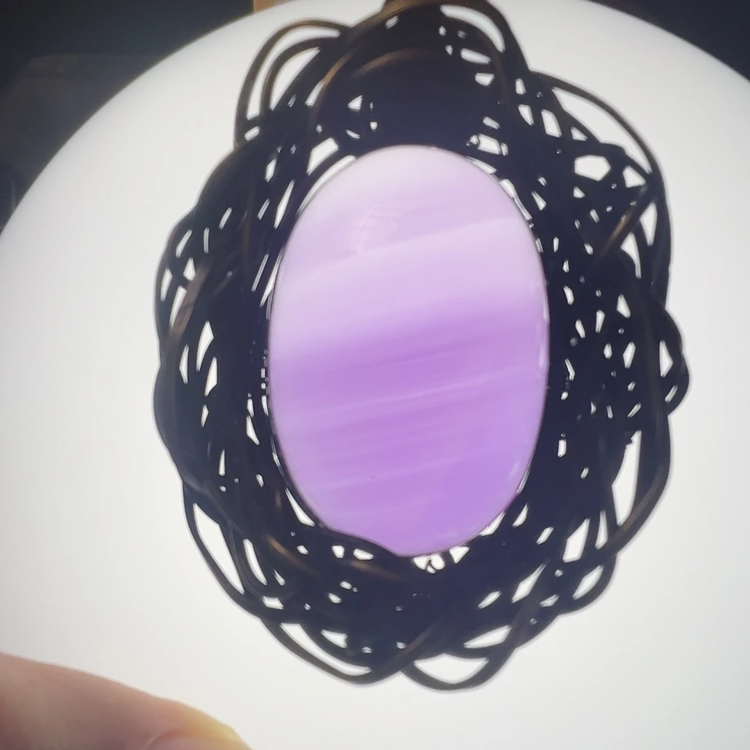 颈饰未镶嵌紫晶鸟巢吊坠巴西葡萄紫