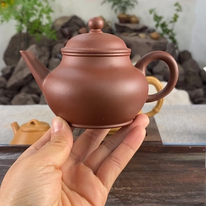 紫砂茶壶红皮龙芭乐水平150左右的容量半手制作