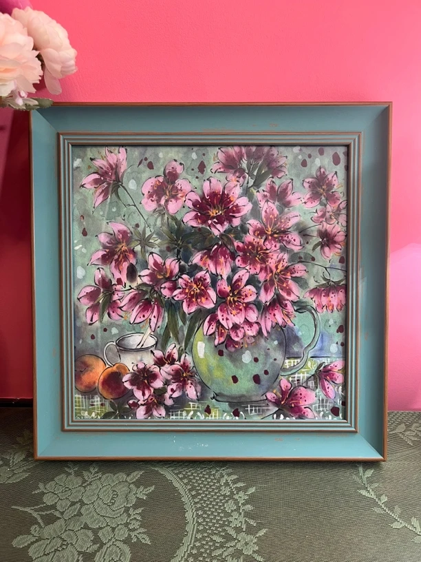 81.花卉题材 外框36*36cm 艺术微喷