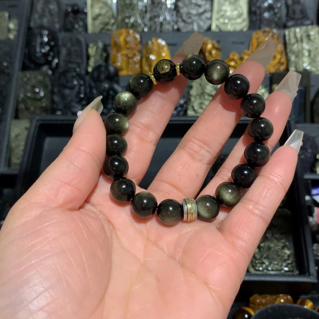 黑曜岩手链未镶嵌5*