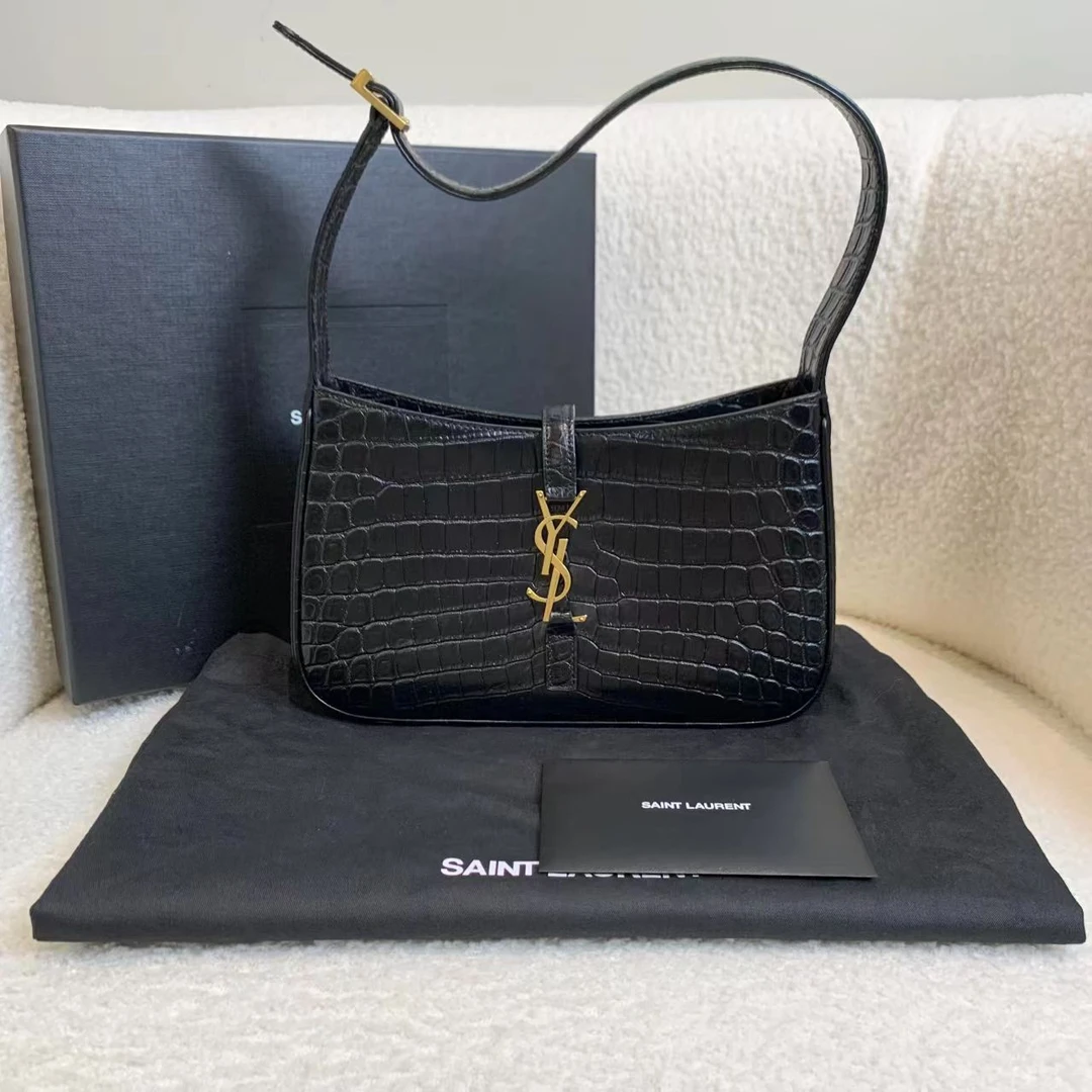 99新 YSL/圣罗兰 壹臻/压纹hobo中号 59574005
