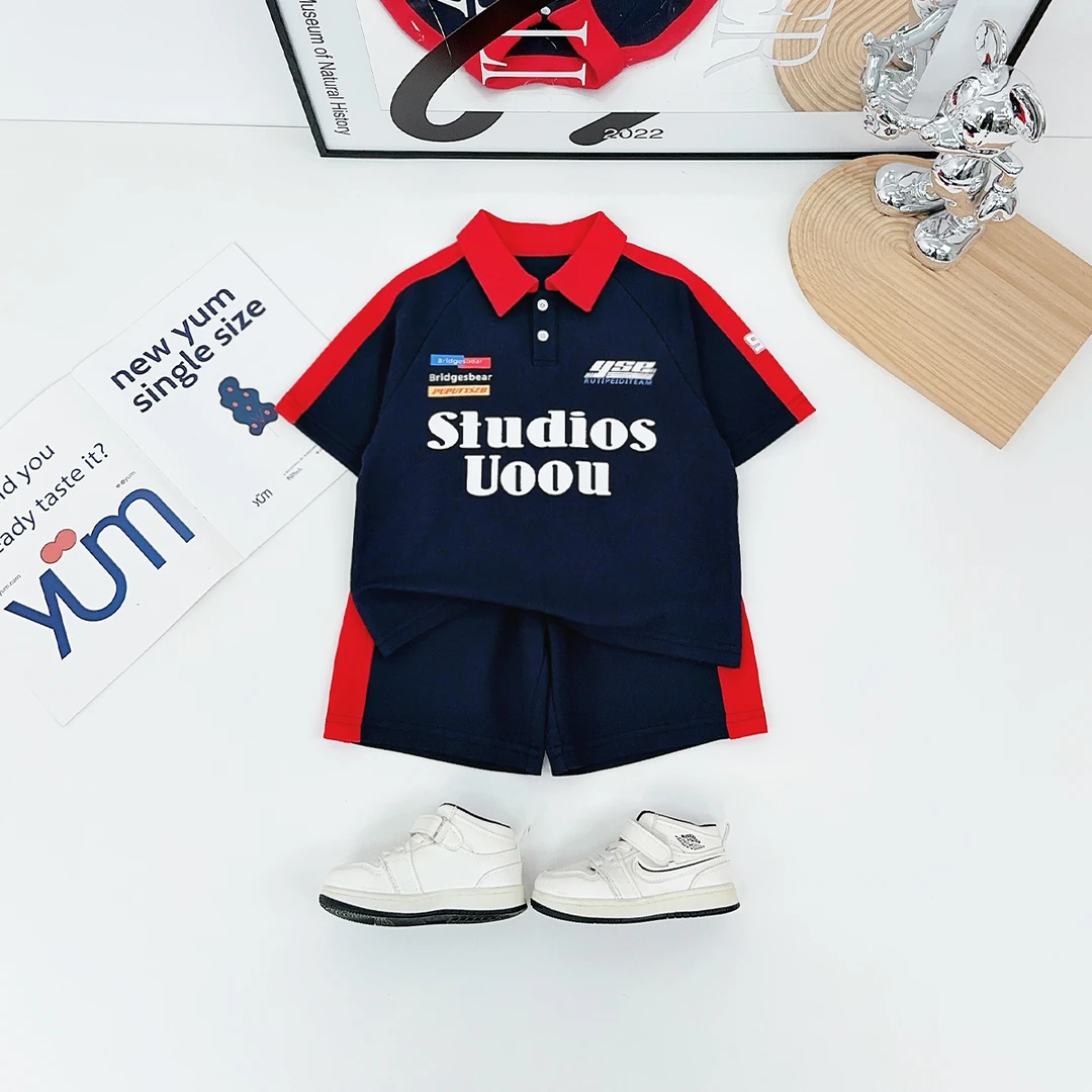 儿童夏装套装夏季2025新款男童短袖两件套 WG28436 悠悠童话童装