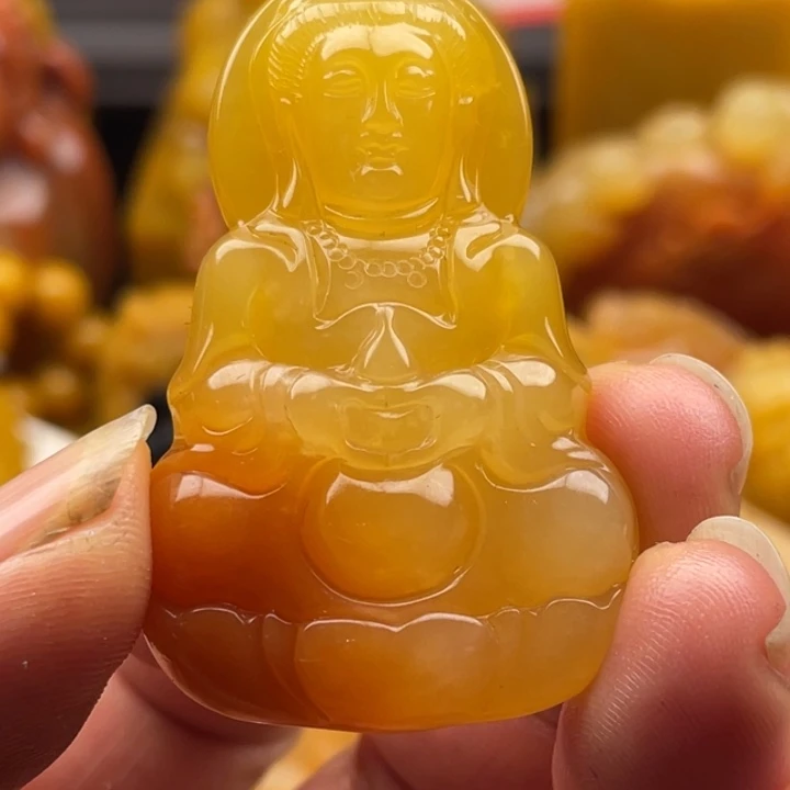 石英质玉（黄龙玉）挂件合金用****5