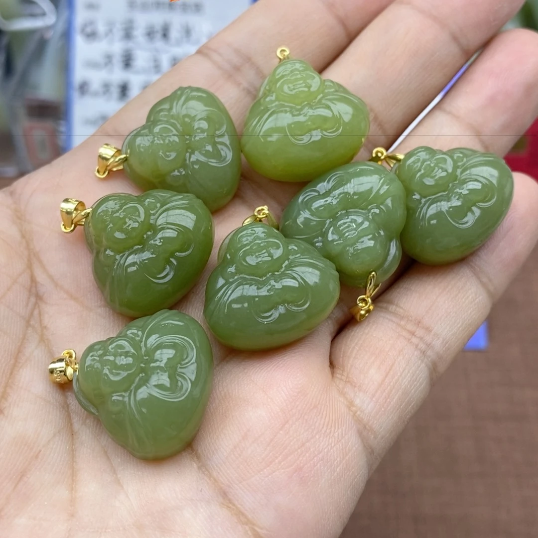 吊坠(不含链)银S925镶嵌和田玉卡22多样性发货拍一发一