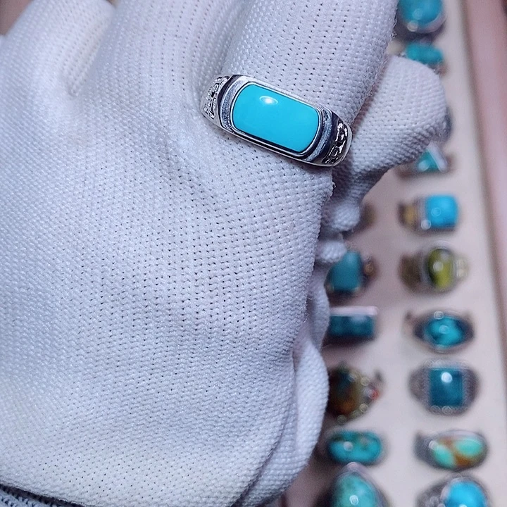 绿松石银S925镶嵌颈饰