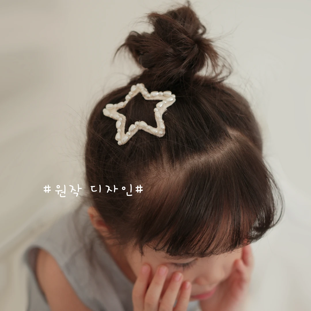 重工珍珠儿童刘海夹洋气小女孩凹造型碎发夹公主发饰女童表演配饰