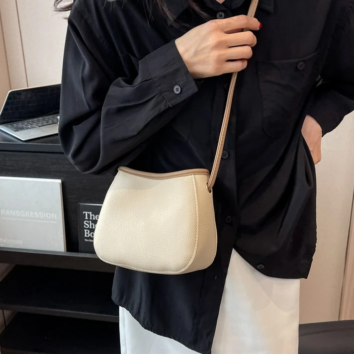 包包韩系高级感百搭水桶包春夏季2024新款小众女士复古单肩斜挎包