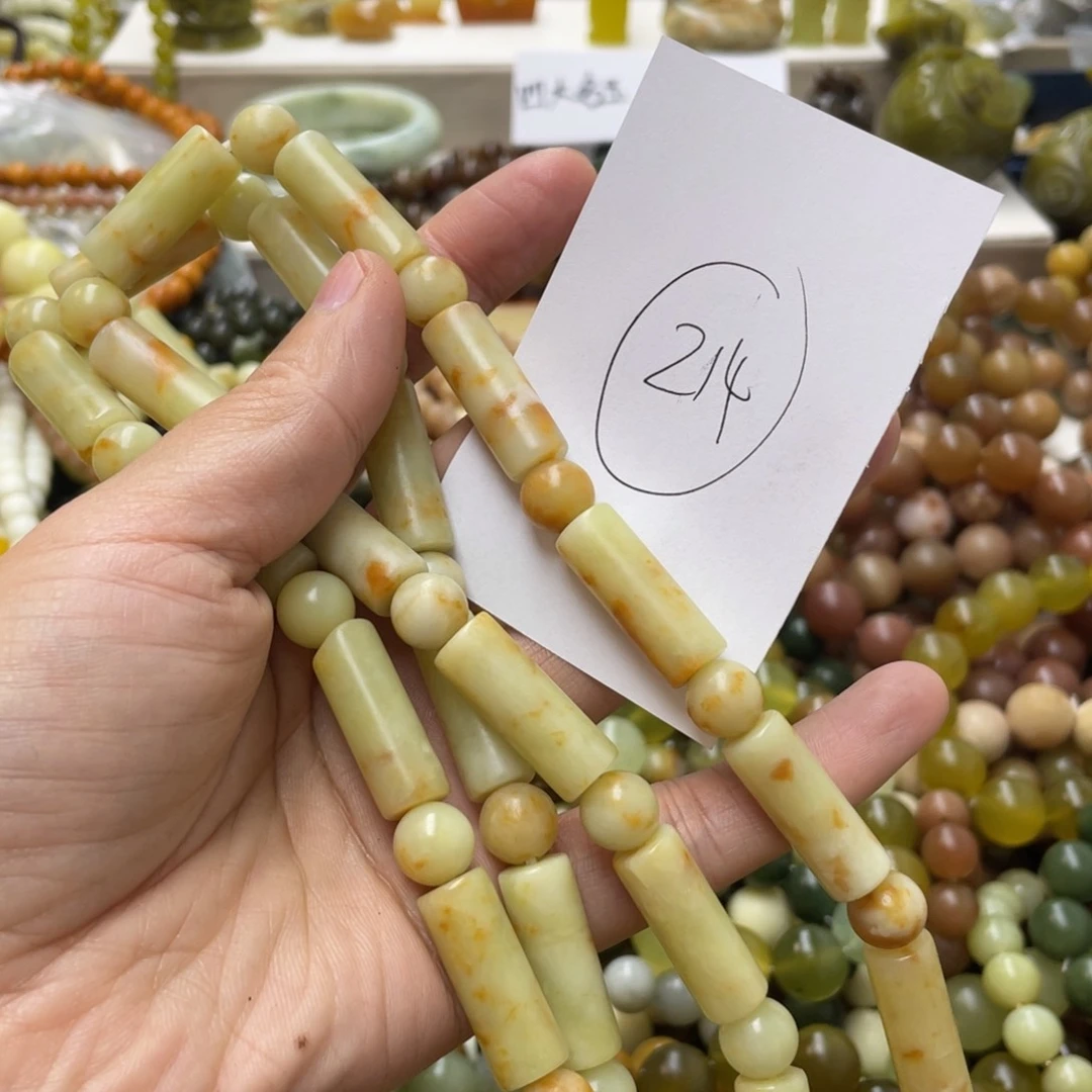 蛇纹石玉手链未镶嵌小****！