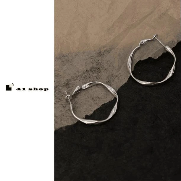 铜合金耳饰 B无编号素圈耳环莫比乌斯耳圈百搭气质时尚