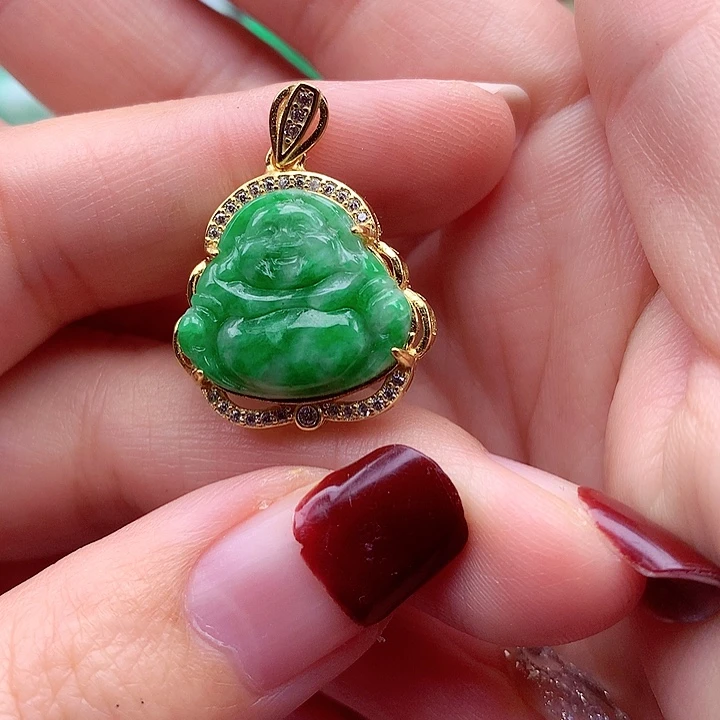 翡翠颈饰银S925镶嵌翡翠