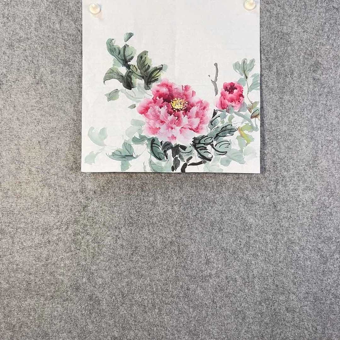 国画463 花鸟在树丛的顶端鸣叫叫声