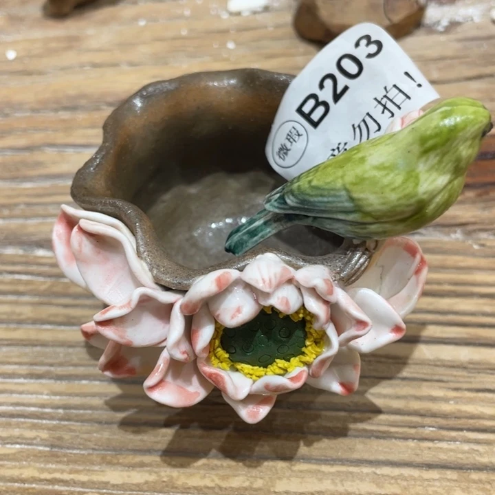 漏水手工制作陶瓷茶具茶杯青蛙