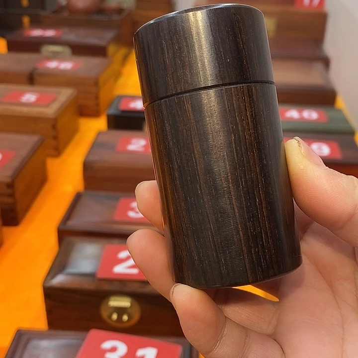 木紫光檀牙签筒8.5×4.5