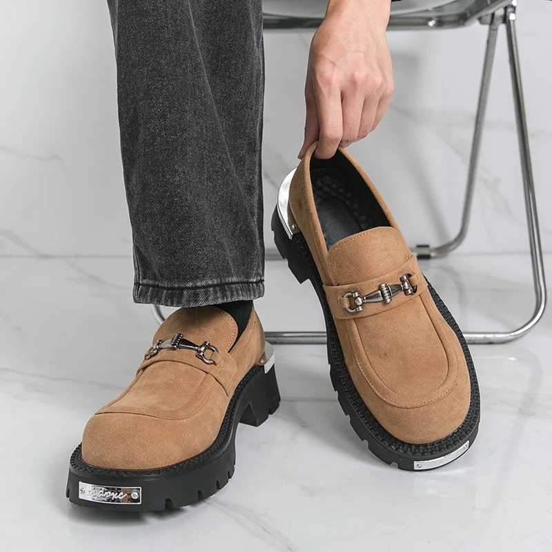 cleanfit德比鞋男士英伦老钱风高级感商务休闲正装厚底增高德比鞋