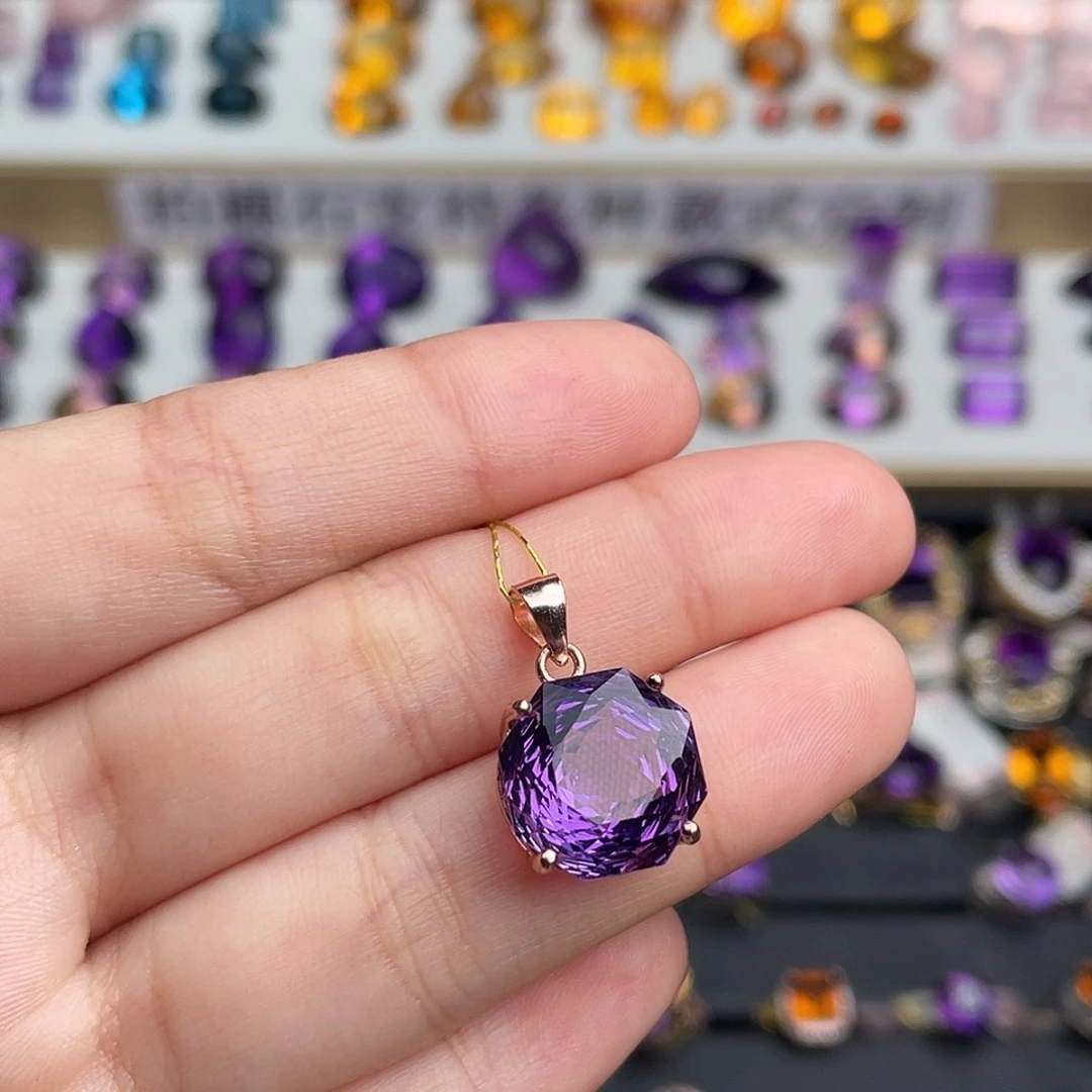 珠宝半成品银S925镶嵌水晶天然保真