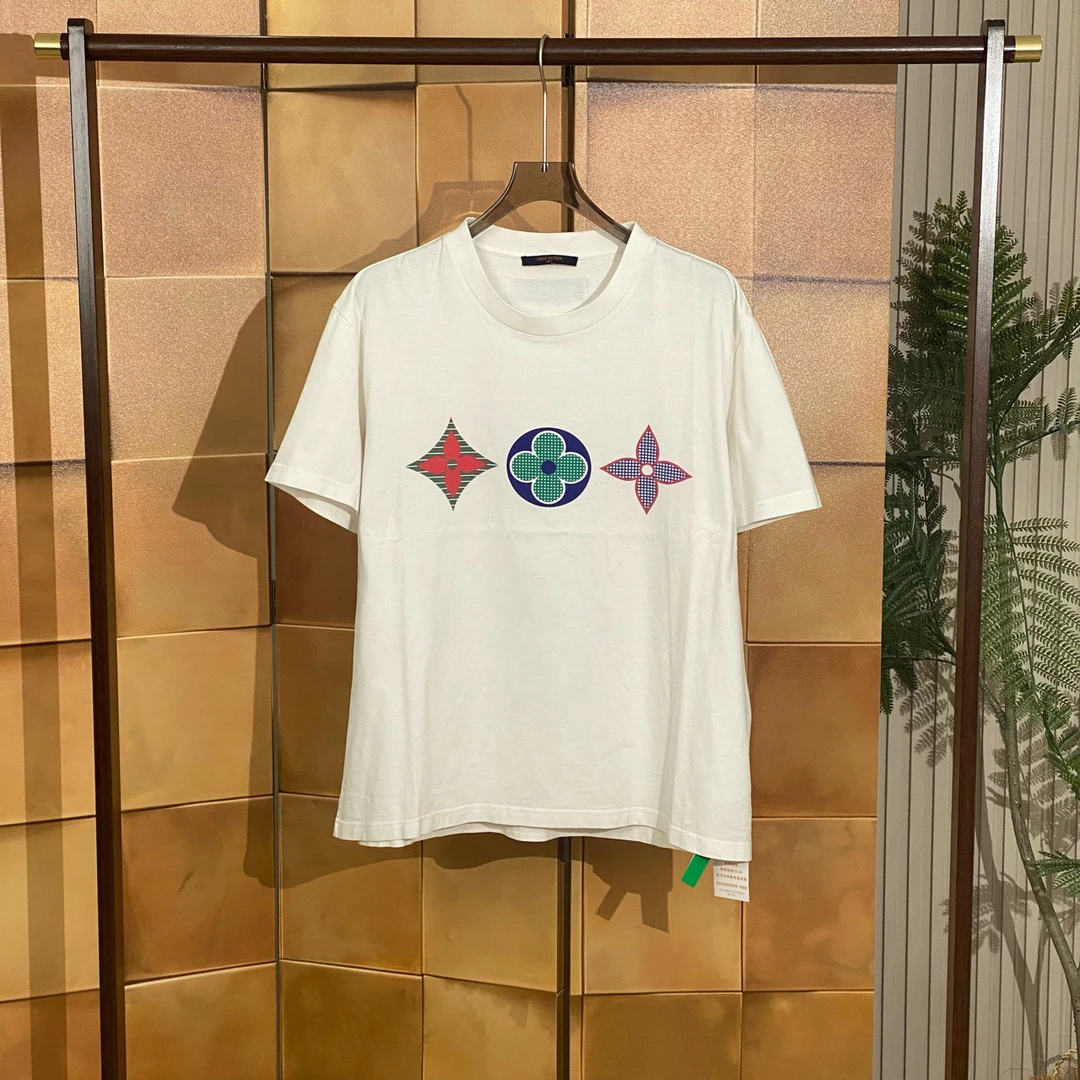 Louis Vuitton Lv白色三花短袖/xxl码/99新/41870