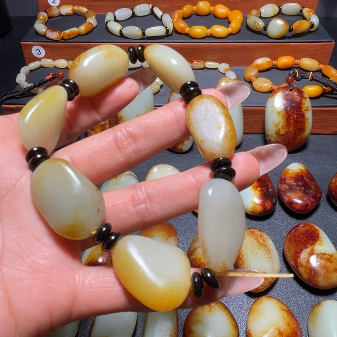 未镶嵌手链和田玉幸***路