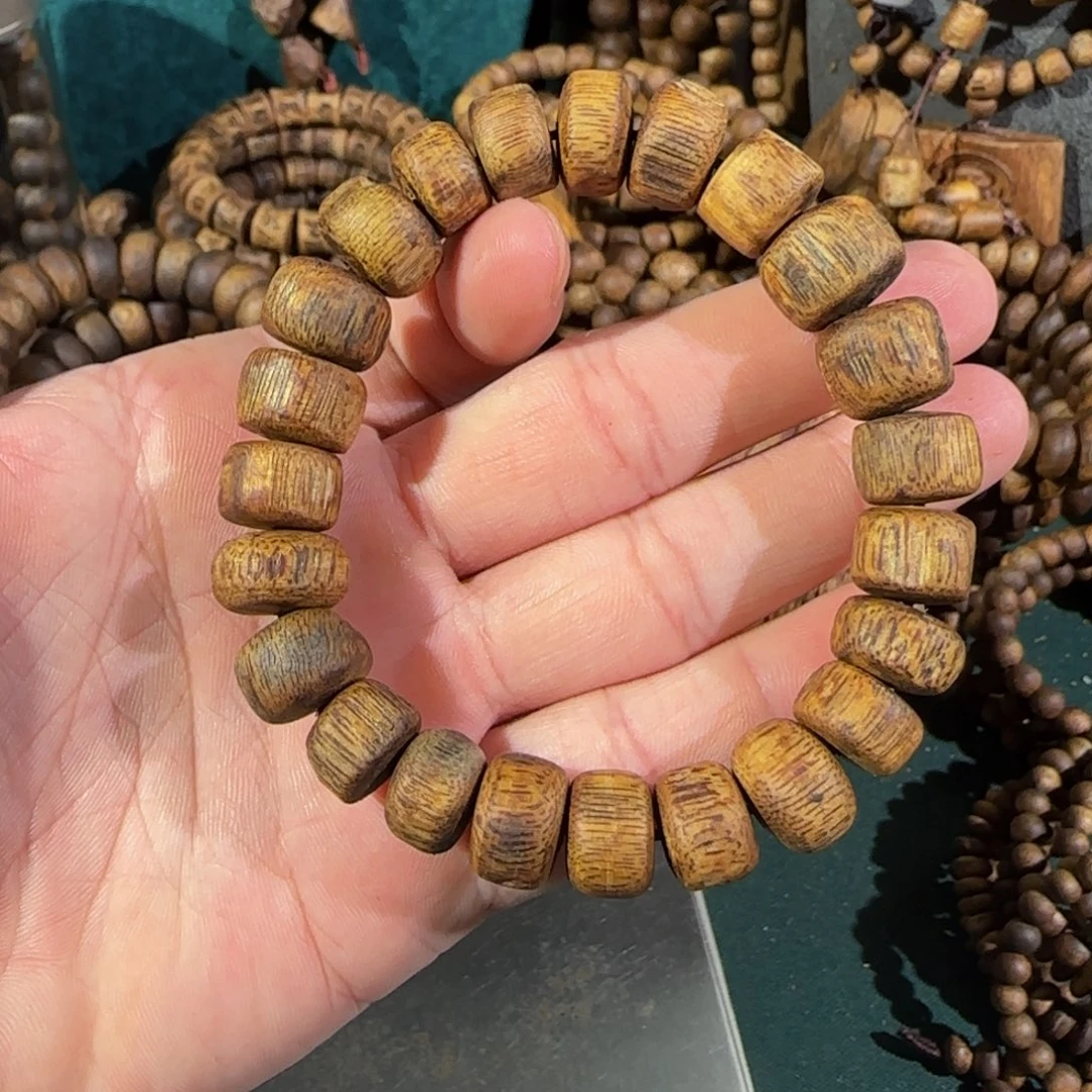 沉香手串白棋淳化老料随形16克