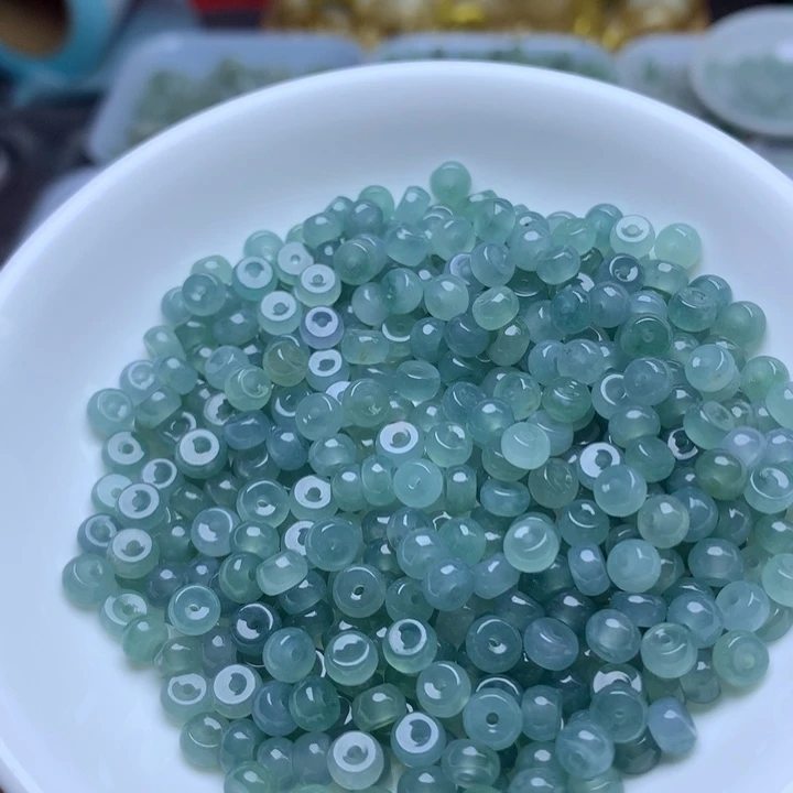 散珠翡翠卡3乘5.2冰蓝水算盘100个