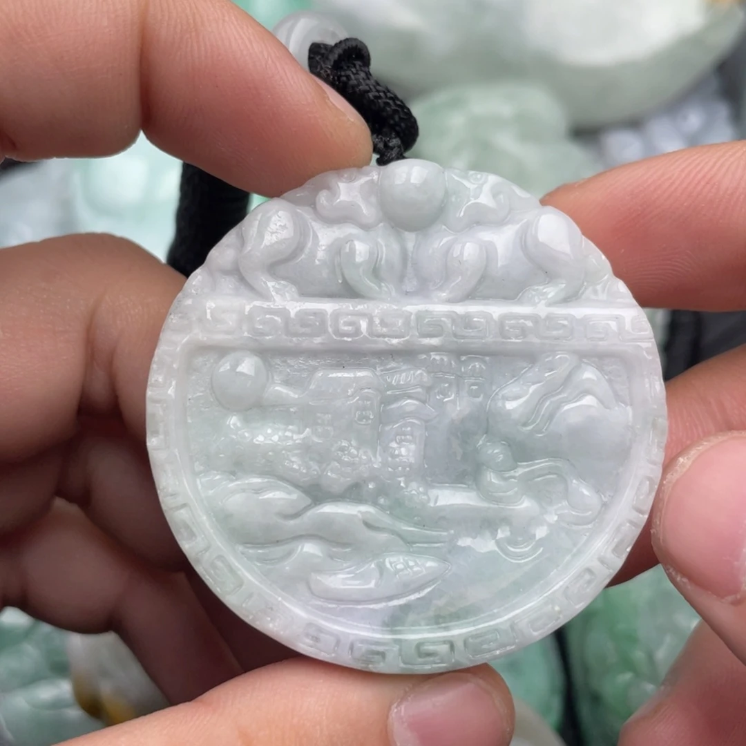 翡翠未镶嵌吊坠(不含链)