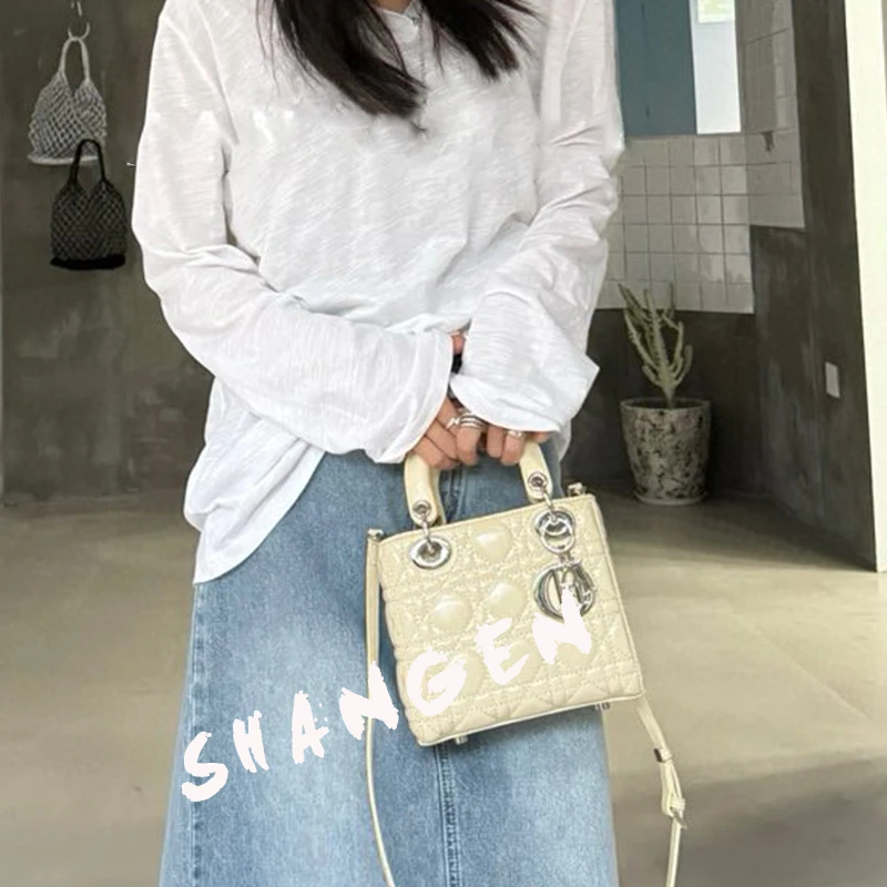 【尚恩CC】SK-82832-奶油黄-19*8*16轻奢时尚女新款手提单肩斜挎包