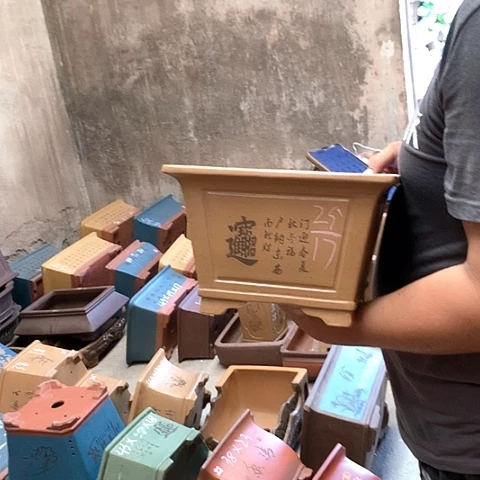 紫砂花盆手工艺品